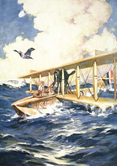 "Avec notre hydravion en mer du Nord, un porte-avions au secours", de 