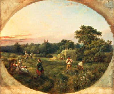 Fenaison dans le champ de Mathew, Handsworth, Birmingham, daté du 01/07/1859 - William Ellis