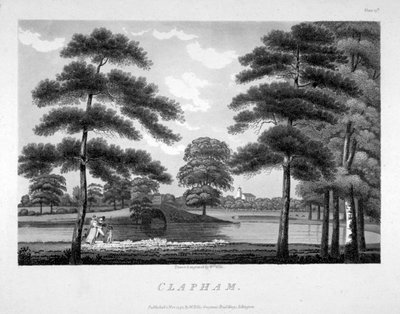 Vue de Clapham, Londres - William Ellis