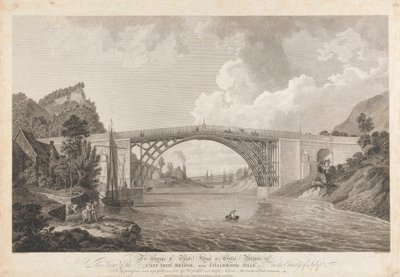 Vue du pont en fonte près de Coalbrookdale - William Ellis