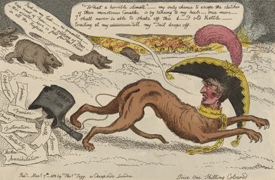 Le chien de sang corse assailli par les ours de Russie, 7 mars - William Elmes