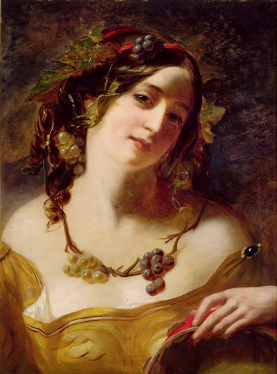 Une Bacchante (huile sur panneau) - William Etty
