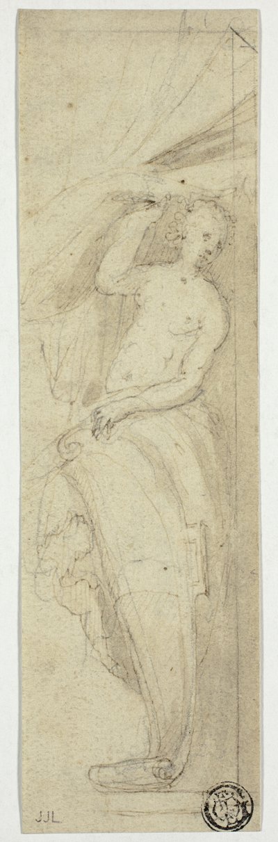 Femme tirant le rideau - William Etty