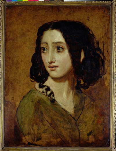 Etude de Mlle Rachel (huile sur panneau) - William Etty