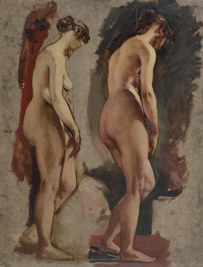 Deux nus féminins debout en pied, tournés vers la droite, 1815-45 - William Etty