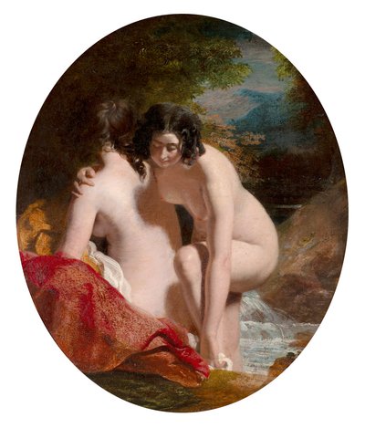 Femmes se baignant (huile sur panneau) - William Etty
