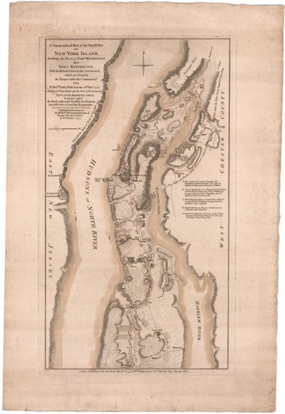 Carte topographique de la partie nord de l