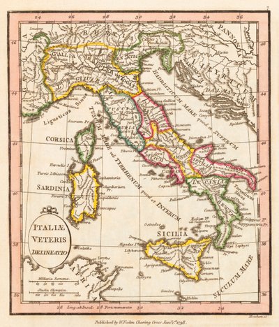 Italie antique. Carte. - William Faden