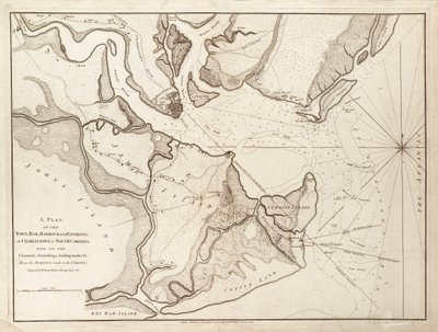 Plan de Charlestown, Caroline du Sud - William Faden