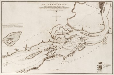 Le cours de la rivière Delaware de Philadelphie à Chester, Amérique du Nord - William Faden