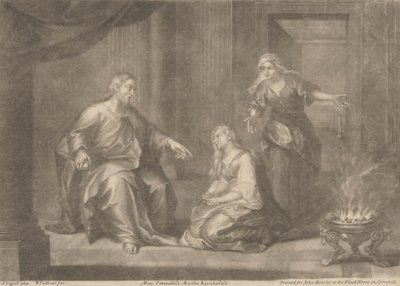 Marie louée, Marthe réprimandée - William Faithorne