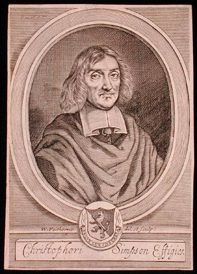 Portrait de Christopher Simpson (c.1605-69) - William Faithorne