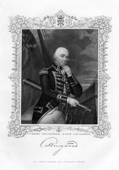 Cuthbert Collingwood, 1er Baron Collingwood, amiral britannique de la Royal Navy, 19ème siècle - William Finden