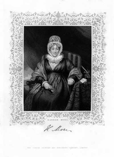Hannah More, écrivaine religieuse anglaise et philanthrope, 19ème siècle - William Finden