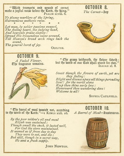 Page du Livre Anniversaire des Emblèmes de la Bible - William Foster