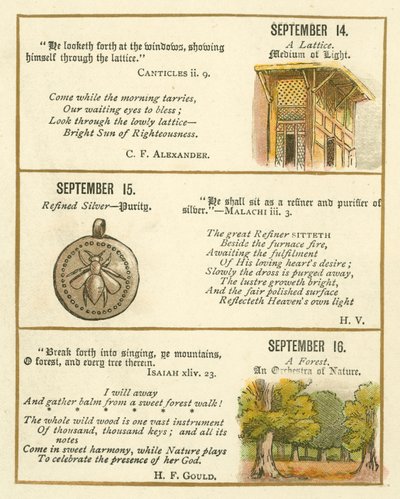 Page du Livre Anniversaire des Emblèmes de la Bible - William Foster