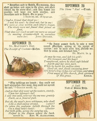 Page du Livre Anniversaire des Emblèmes de la Bible - William Foster