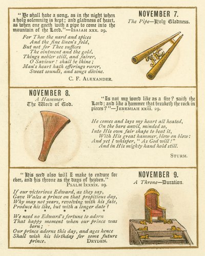 Page du Livre Anniversaire de la Bible Emblème (lithographie en couleur) - William Foster