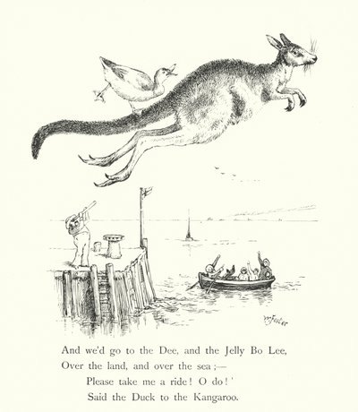 Le canard et le kangourou (gravure) - William Foster