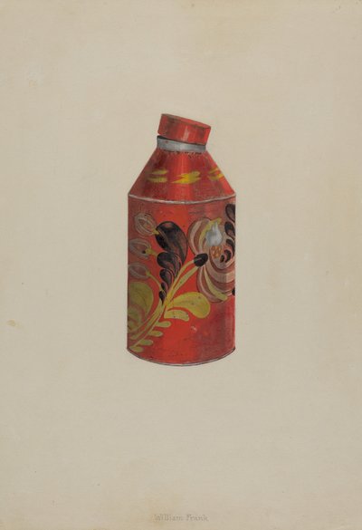 Boîte à thé en tôle, vers 1938 - William Frank