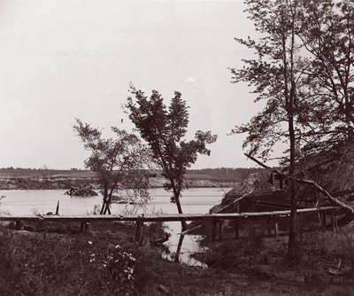 Fort Darling. Batterie masquée et obstruction dans la rivière James - William Frank Browne