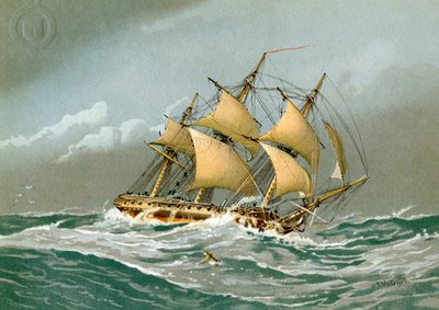 Frégate de la Royal Navy à 28 canons, c1794 c1890-c1893 - William Frederick Mitchell