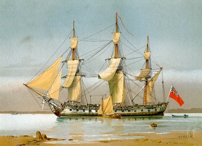 Frégate de la Royal Navy à 42 canons, vers 1780, 1890-1893 - William Frederick Mitchell