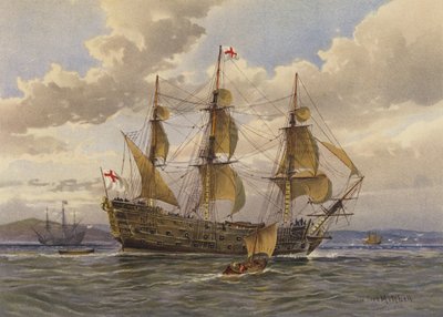 Navire de guerre, vers 1650 - William Frederick Mitchell