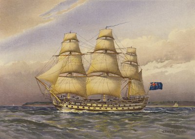 Navire de guerre, vers 1760 - William Frederick Mitchell