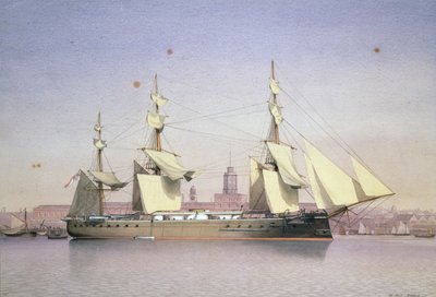 H.M.S. Monarch à Plymouth - William Frederick Mitchell