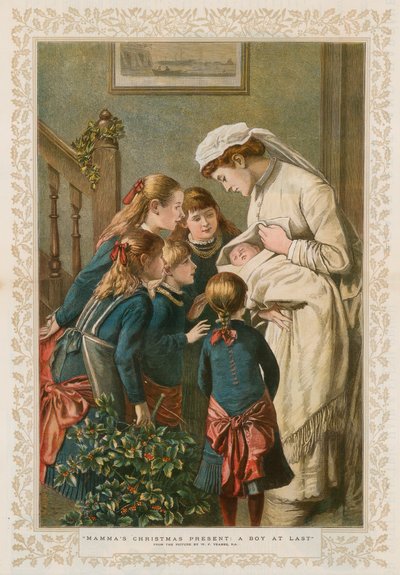 Le cadeau de Noël de maman : enfin un garçon - William Frederick Yeames