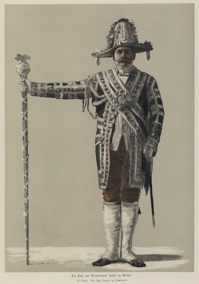 Portier royal en costume de gala lors d