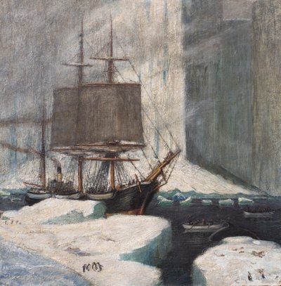 Baleinier amarré à la glace - William G. Burn Murdoch