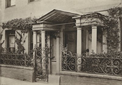 Porte, Porche à arcades à Wimborne, Dorset (photo n/b) - William Galsworthy Davie