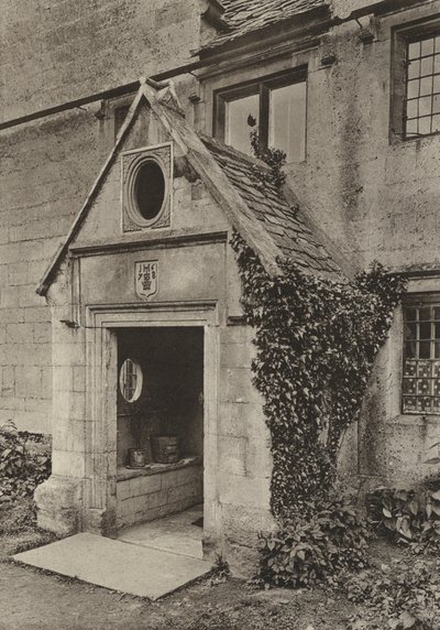 Porte, Porche à Cap Mill, Painswick, Gloucestershire (photo n/b) - William Galsworthy Davie