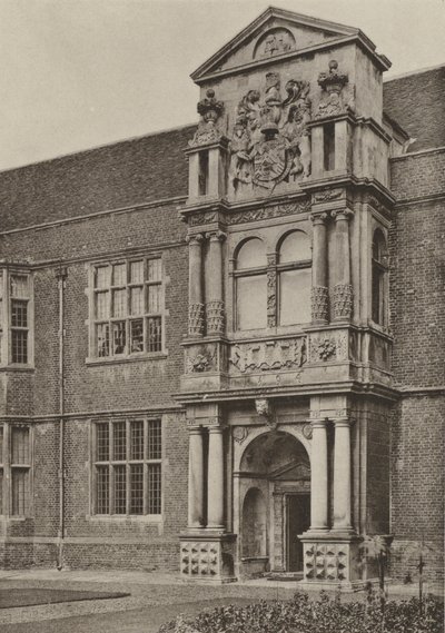 Porte, Aile Nord, Cobham Hall, Kent (photo n/b) - William Galsworthy Davie