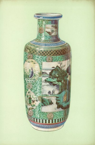 Vase, famille verte, chinois, période de K