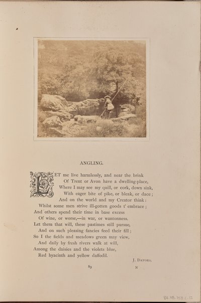 [Un garçon avec une canne à pêche et une nasse, Angleterre]. - William Grundy