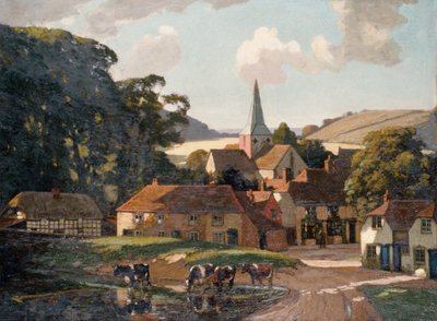 Village et Étang de Harting - William Gunning King