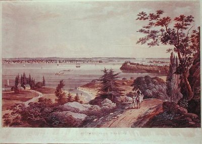 New York depuis Weehawk - William Guy Wall