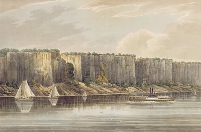 Palisades, no.19 du Hudson River Portfolio, gravé par J. Hill, 1821-25 - William Guy Wall