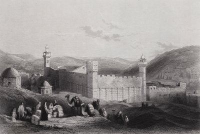 Hébron, Le Haram (gravure) - William H. Bartlett