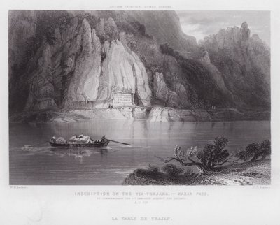 Inscription sur la Via-Trajana, col de Kazan (gravure) - William H. Bartlett