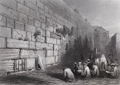 Lieu de lamentation des Juifs, Jérusalem - William H. Bartlett