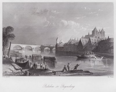 Ratisbonne ou Regensberg (gravure) - William H. Bartlett