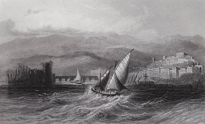 Sidon et le mont Liban, depuis la mer - William H. Bartlett