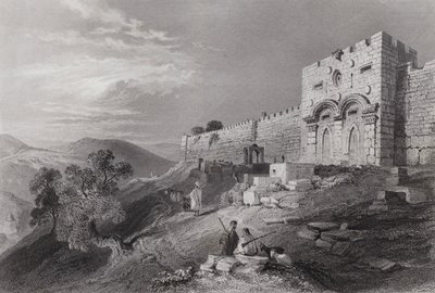 La Porte Dorée, Jérusalem (gravure) - William H. Bartlett