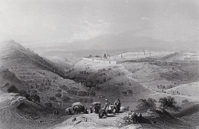 Le Mont des Oliviers et Jérusalem, du nord-est - William H. Bartlett