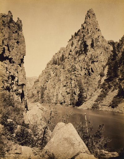 Aiguille de Currecanti, Cañon noir du Gunnison - William H. Jackson