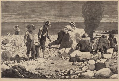 Croquis en bord de mer - Une fête de palourdes - William H. Redding after Winslow Homer